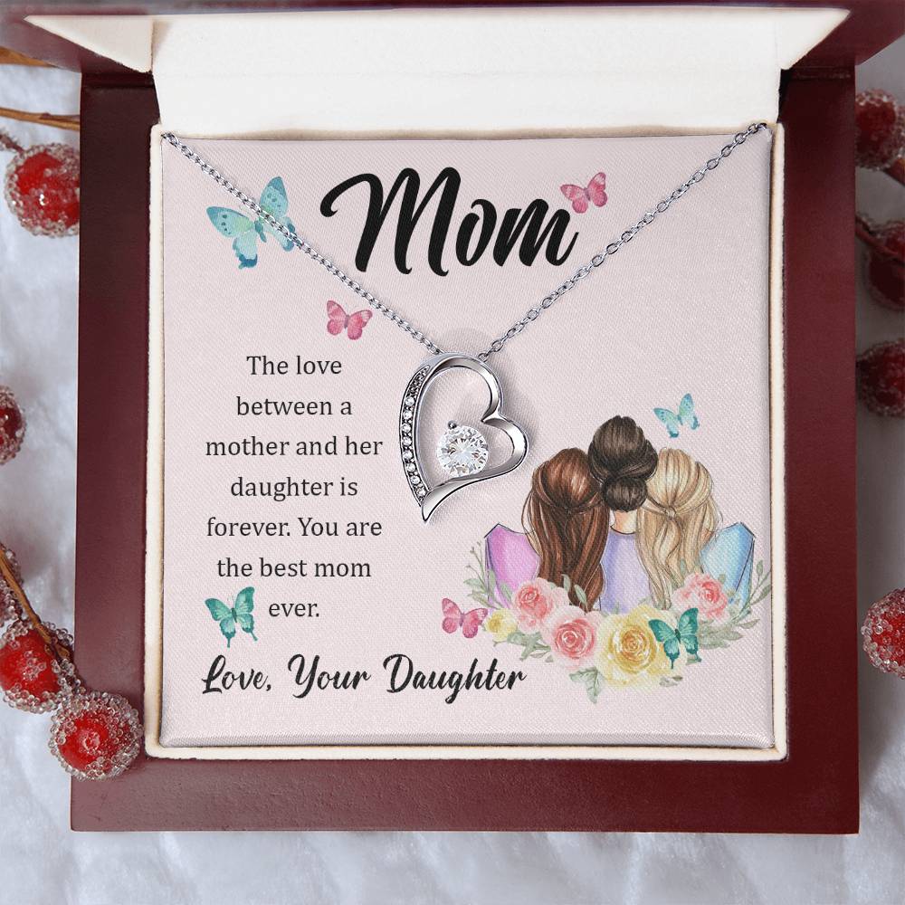 Gift for Mom from Daughter "The Love Between Us" - Forever Love Necklace