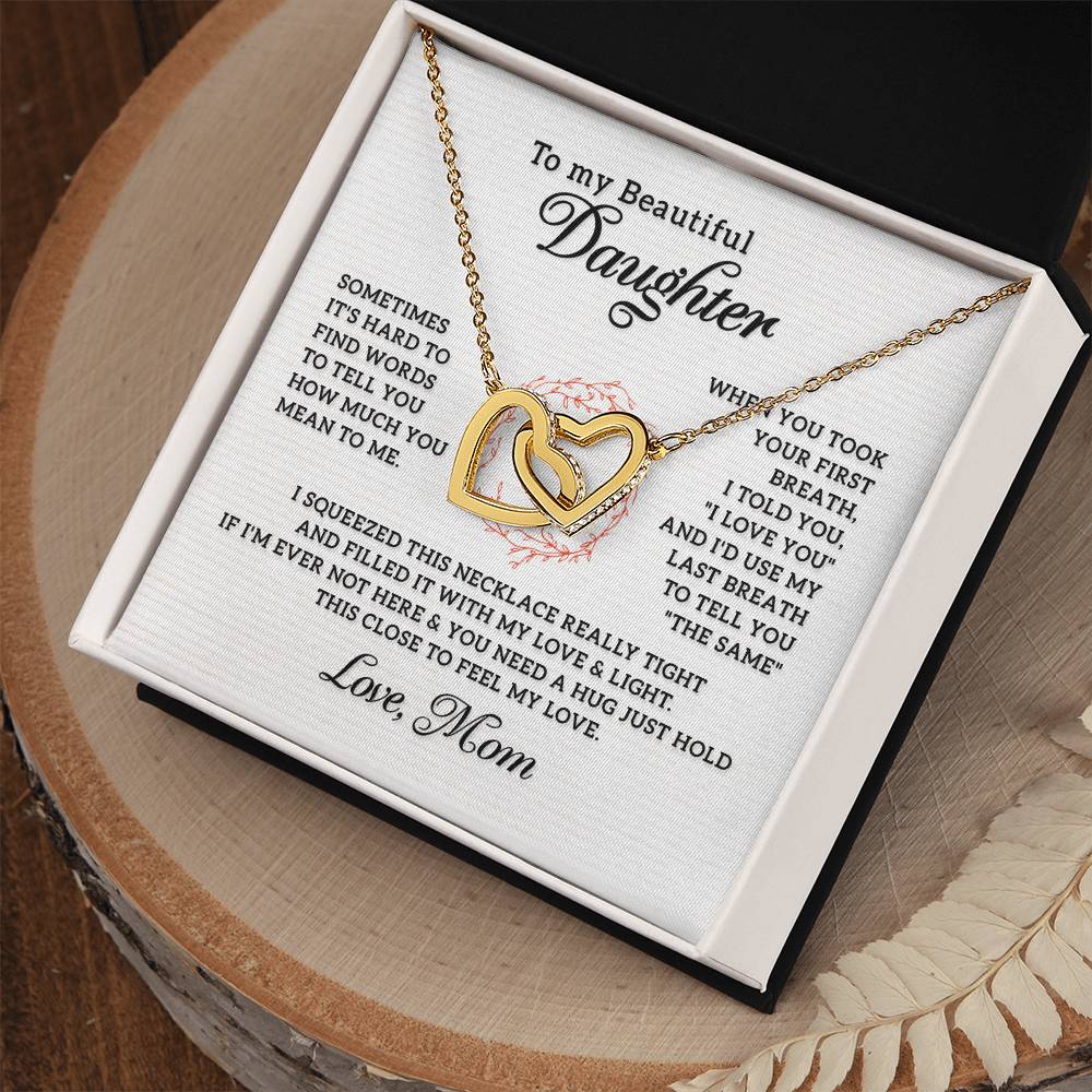 To My Daughter - Last Breathe - Interlocking Necklace