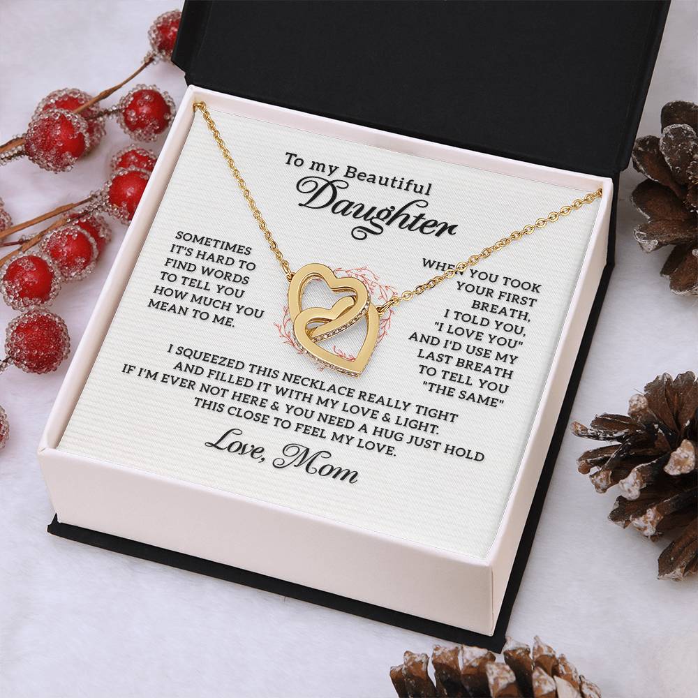 To My Daughter - Last Breathe - Interlocking Necklace