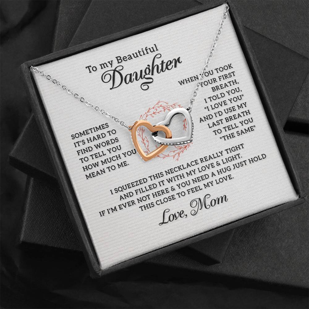 To My Daughter - Last Breathe - Interlocking Necklace