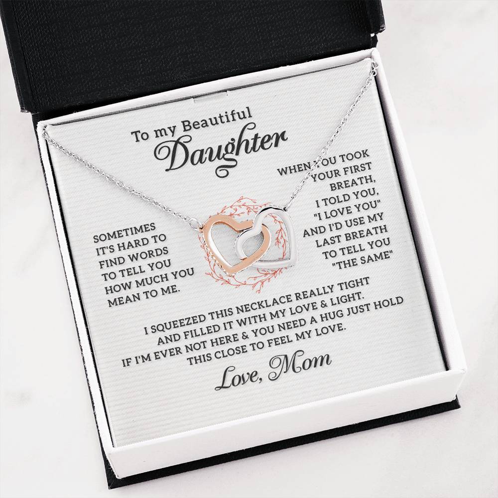 To My Daughter - Last Breathe - Interlocking Necklace