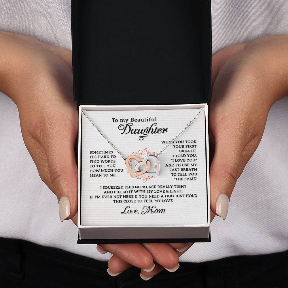 To My Daughter - Last Breathe - Interlocking Necklace