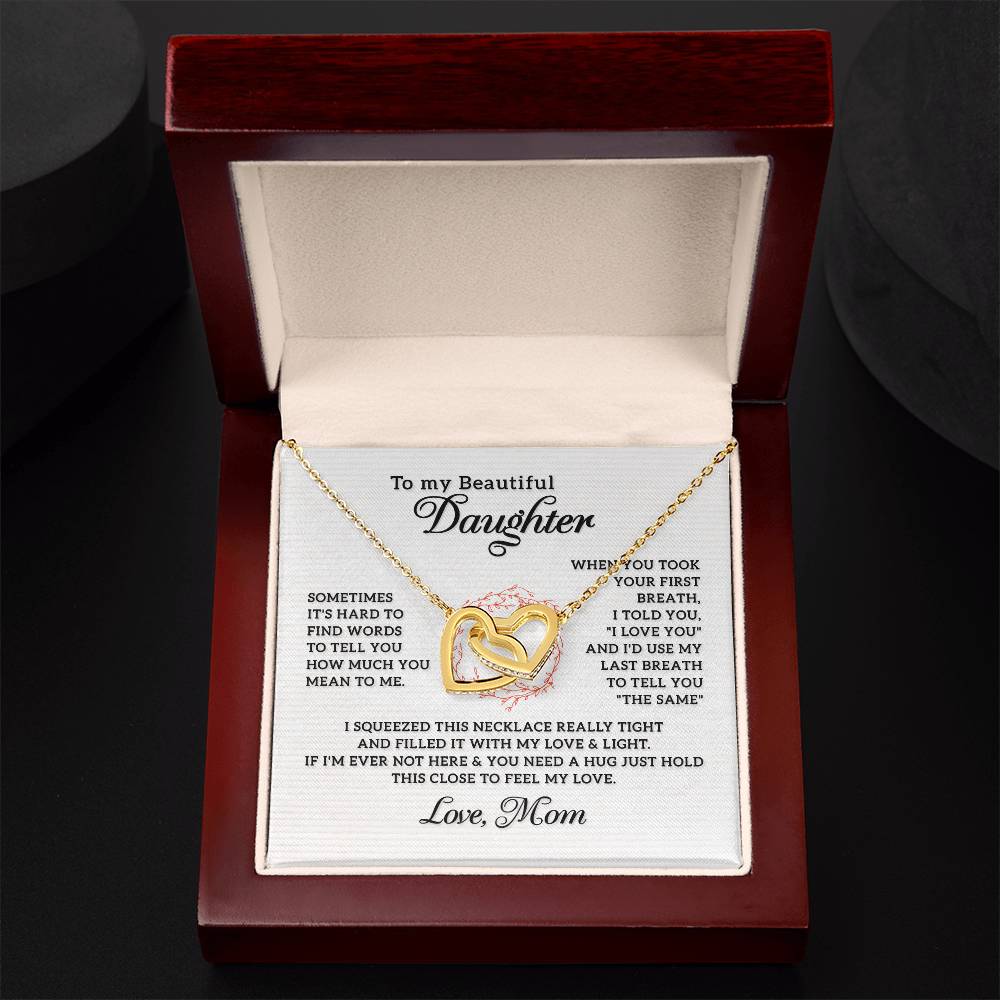 To My Daughter - Last Breathe - Interlocking Necklace