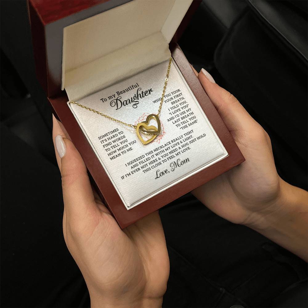 To My Daughter - Last Breathe - Interlocking Necklace