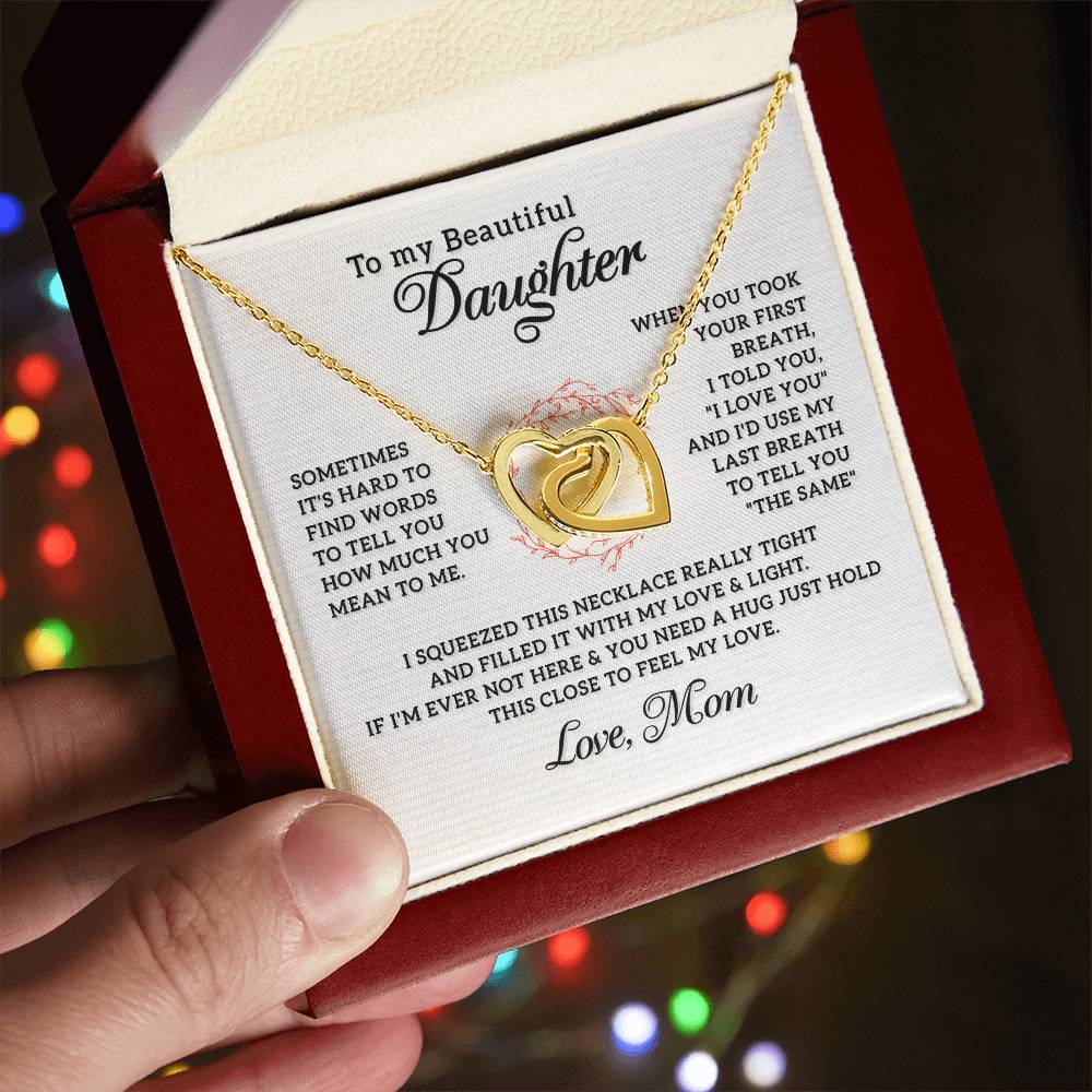 To My Daughter - Last Breathe - Interlocking Necklace