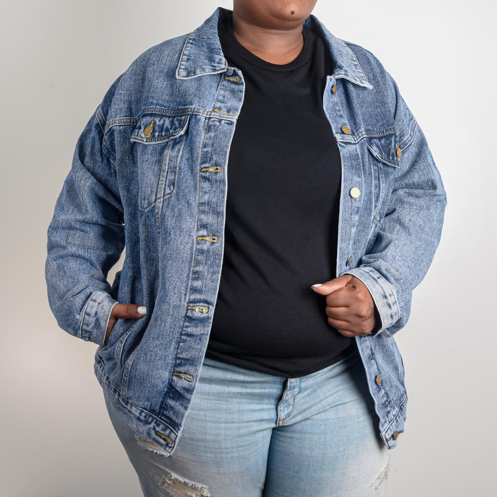 Oversized Women's DTG Denim Jacket - Just Love Me