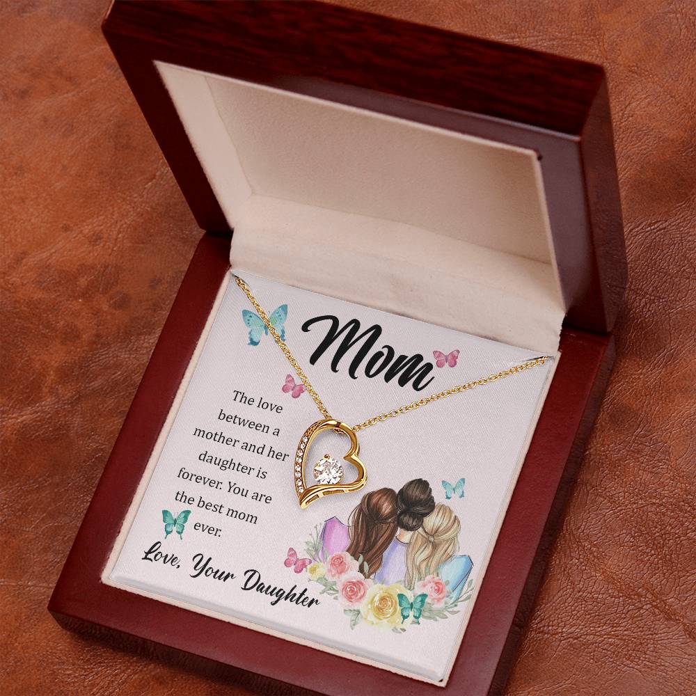 Gift for Mom from Daughter "The Love Between Us" - Forever Love Necklace