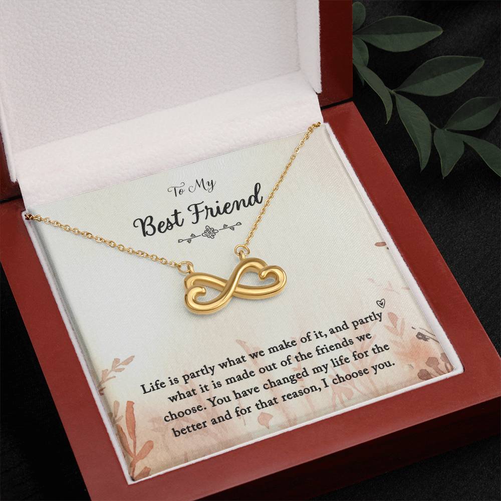 Gift for Friend "Changed My Life" - Endless Love Necklace