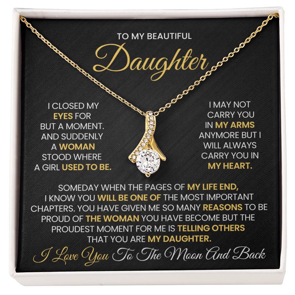 Gift for Daughter "Carry You In My Heart" - Alluring Beauty Necklace