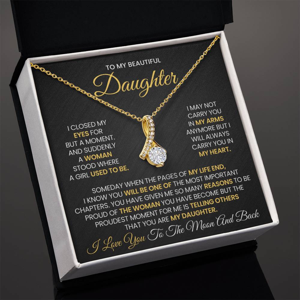 Gift for Daughter "Carry You In My Heart" - Alluring Beauty Necklace