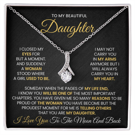 Gift for Daughter "Carry You In My Heart" - Alluring Beauty Necklace