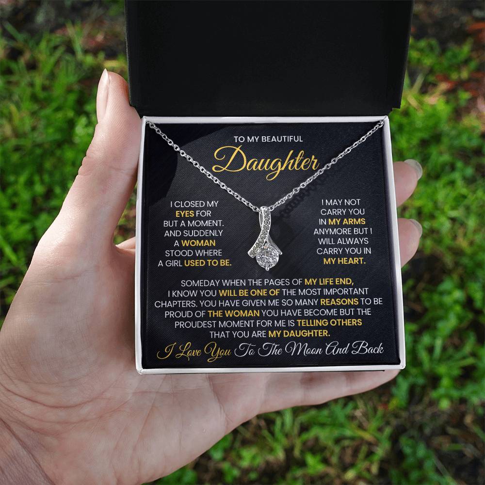 Gift for Daughter "Carry You In My Heart" - Alluring Beauty Necklace