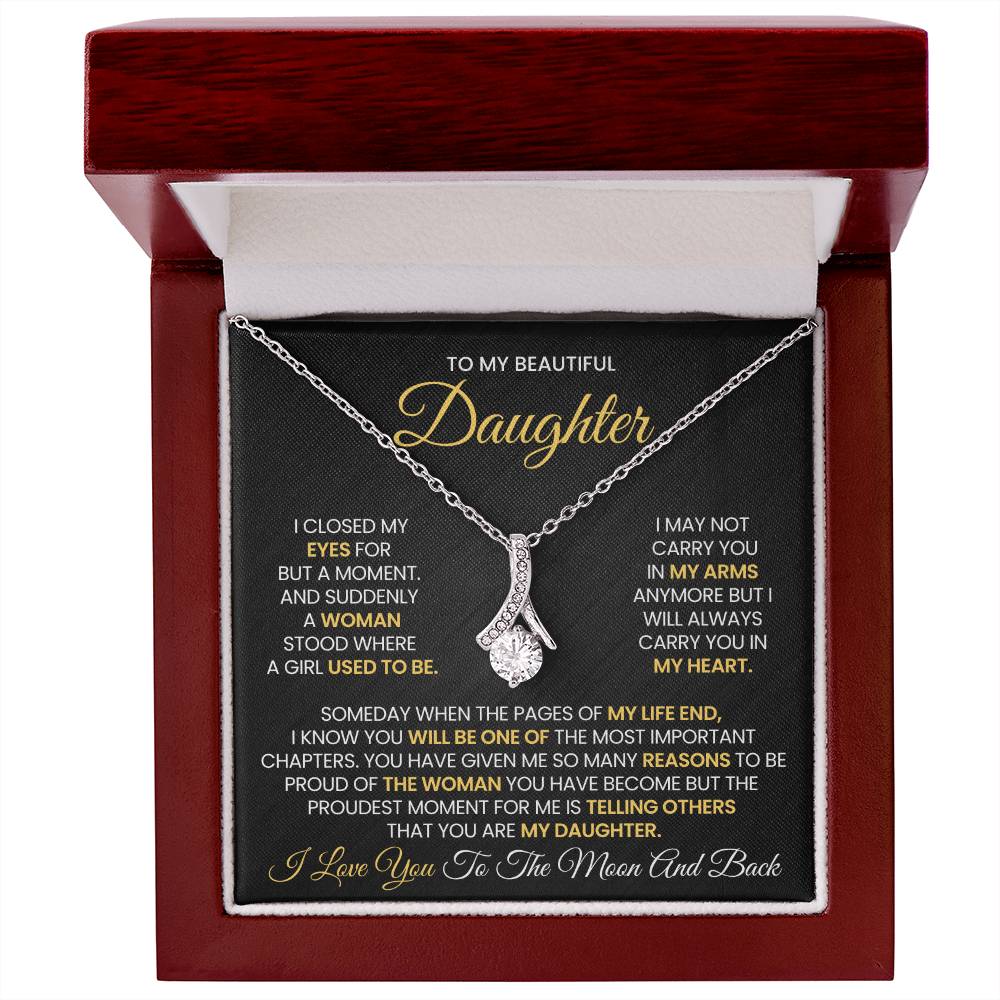 Gift for Daughter "Carry You In My Heart" - Alluring Beauty Necklace