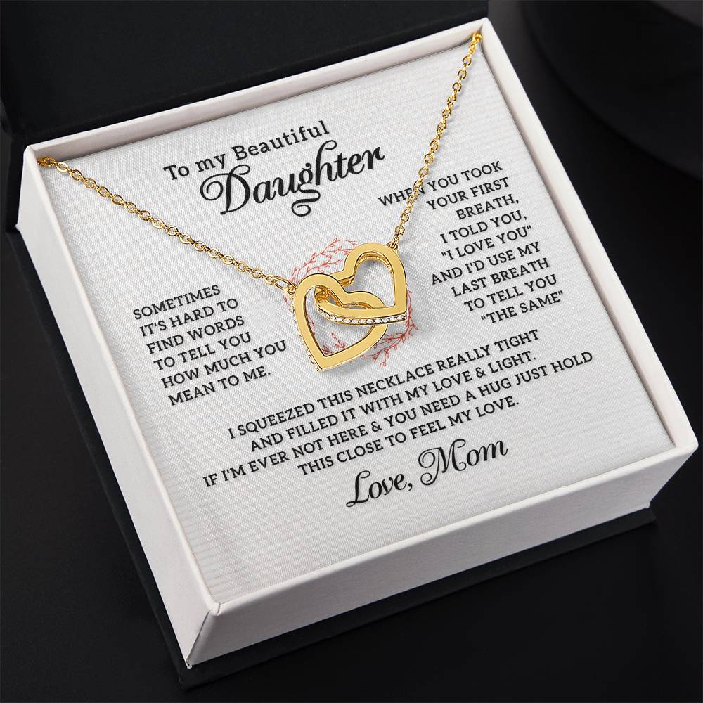 To My Daughter - Last Breathe - Interlocking Necklace