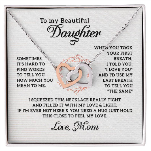 To My Daughter - Last Breathe - Interlocking Necklace