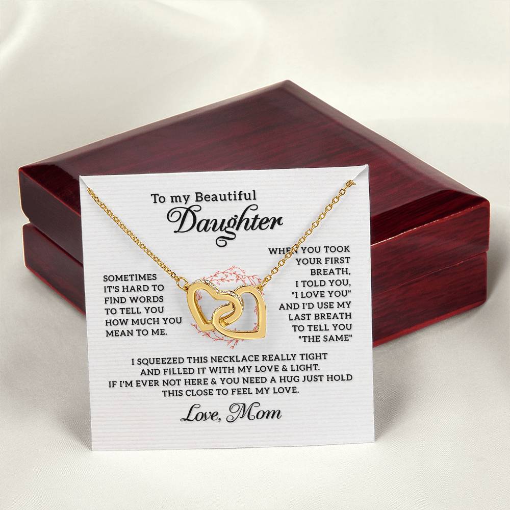 To My Daughter - Last Breathe - Interlocking Necklace