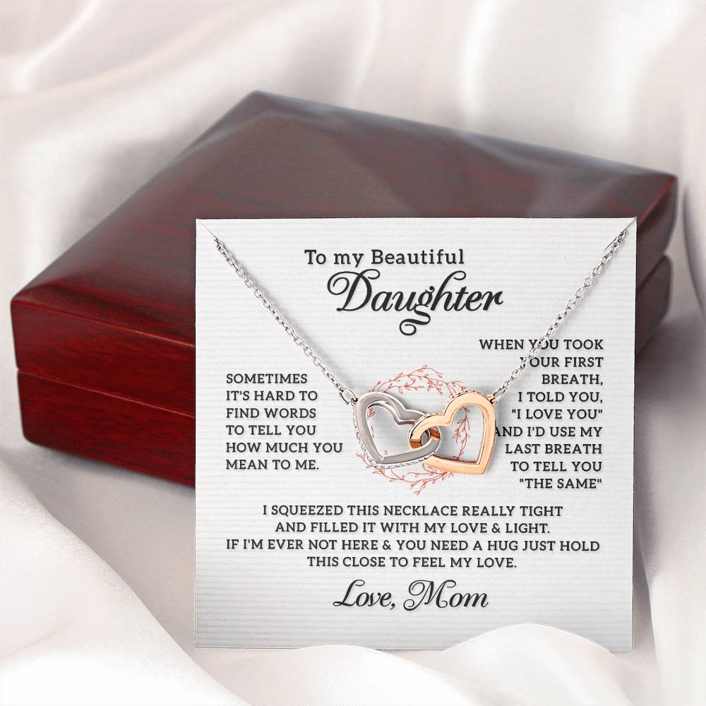 To My Daughter - Last Breathe - Interlocking Necklace