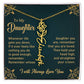 Gift for Daughter "Remember You Are Loved" - Flower Name Necklace