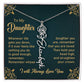 Gift for Daughter "Remember You Are Loved" - Flower Name Necklace
