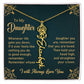Gift for Daughter "Remember You Are Loved" - Flower Name Necklace