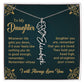Gift for Daughter "Remember You Are Loved" - Flower Name Necklace