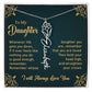 Gift for Daughter "Remember You Are Loved" - Flower Name Necklace