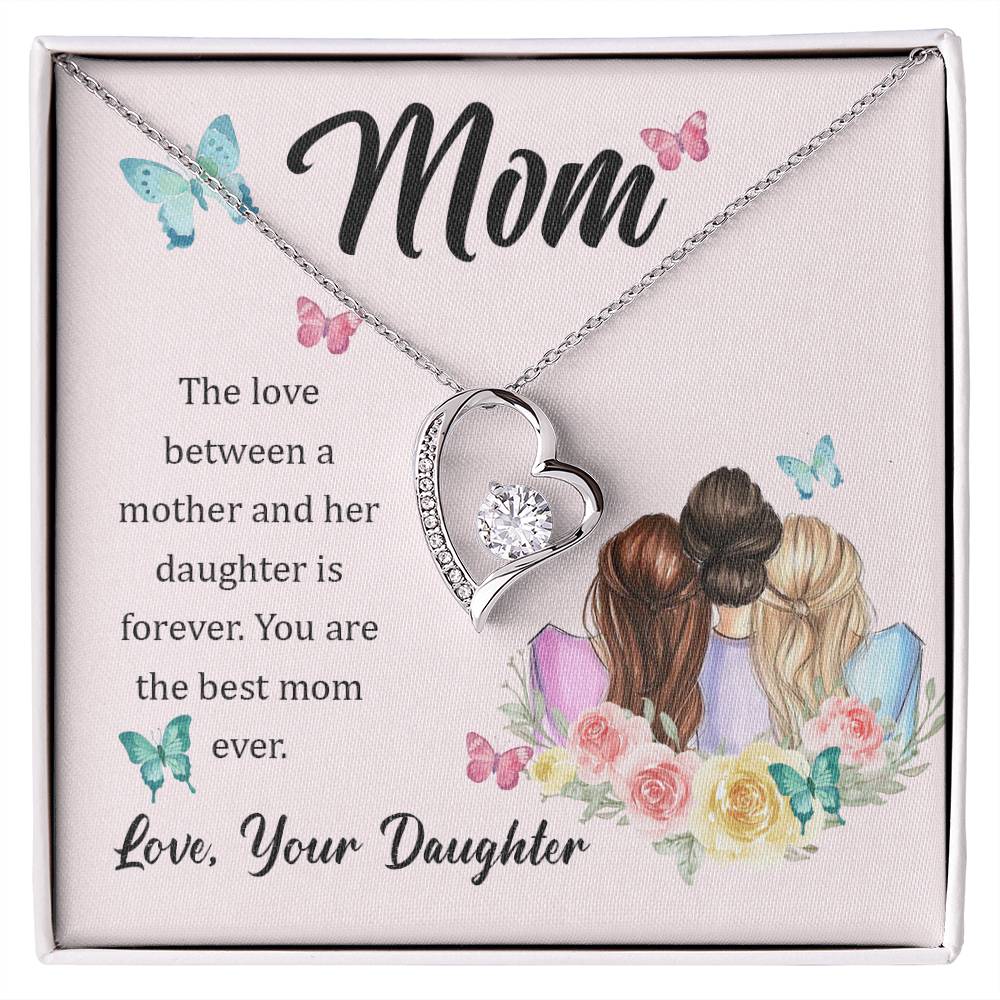 Gift for Mom from Daughter "The Love Between Us" - Forever Love Necklace