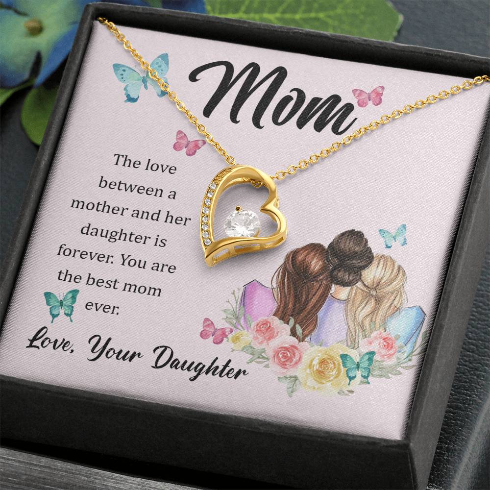 Gift for Mom from Daughter "The Love Between Us" - Forever Love Necklace