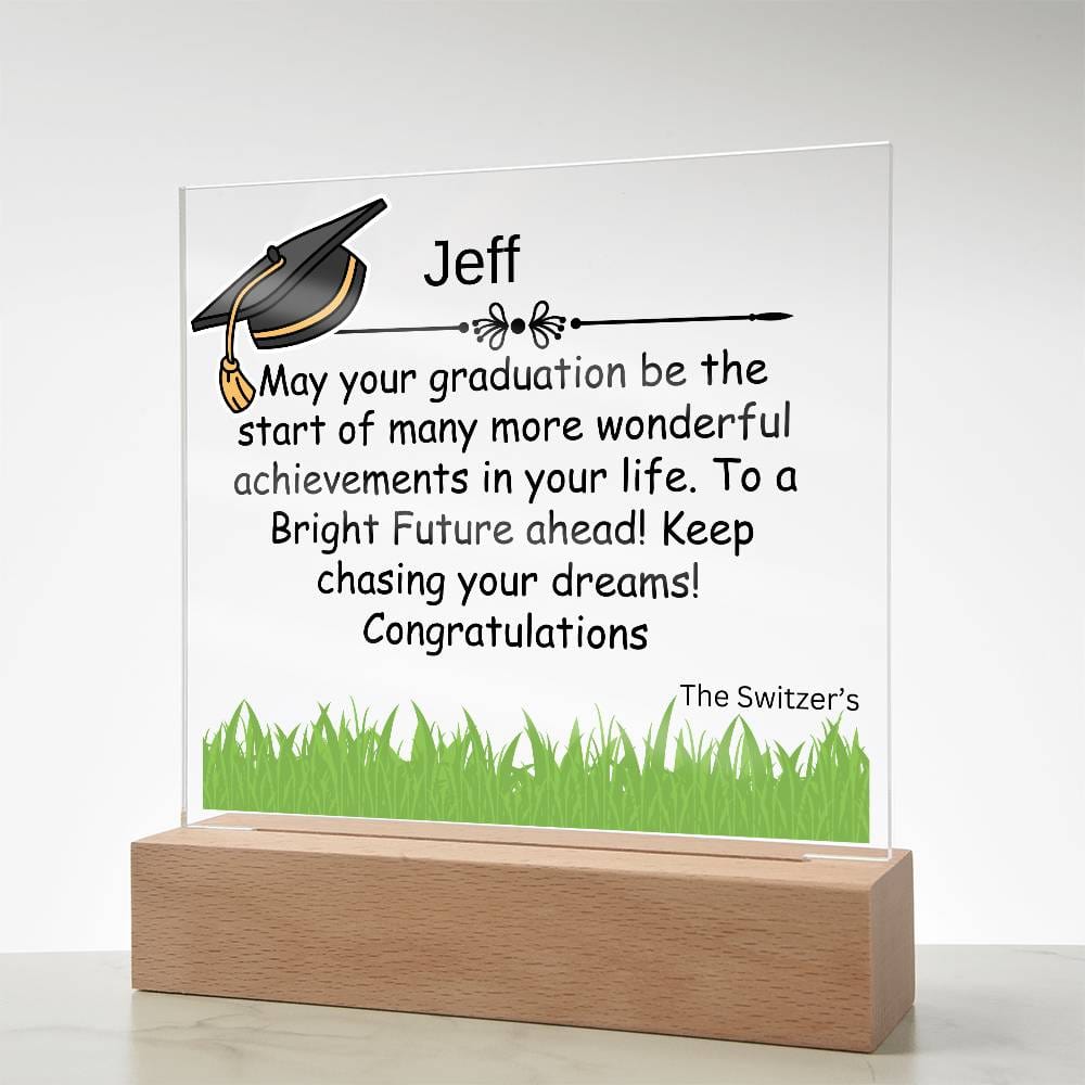 Gift for Graduation "A Bright Future" - Acrylic Square Plaque